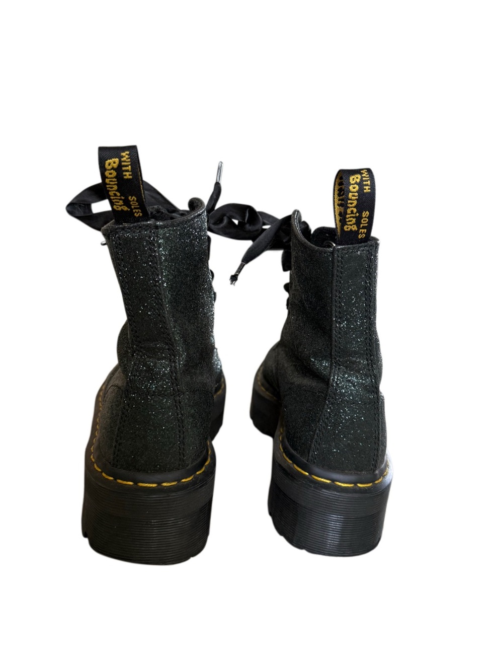 Dr. Marten’s Womens Molly Glitter Sparkle Platform Chunky Combat Boots Size 8 - Picture 8 of 13